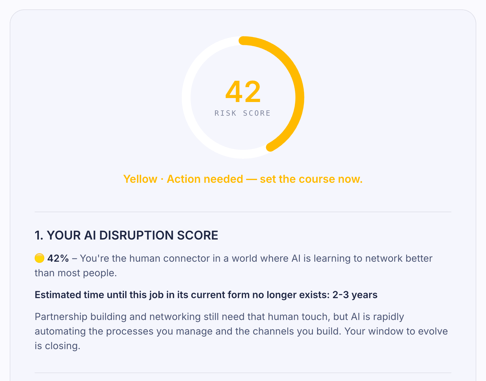 AI Disruption Score screenshot 2