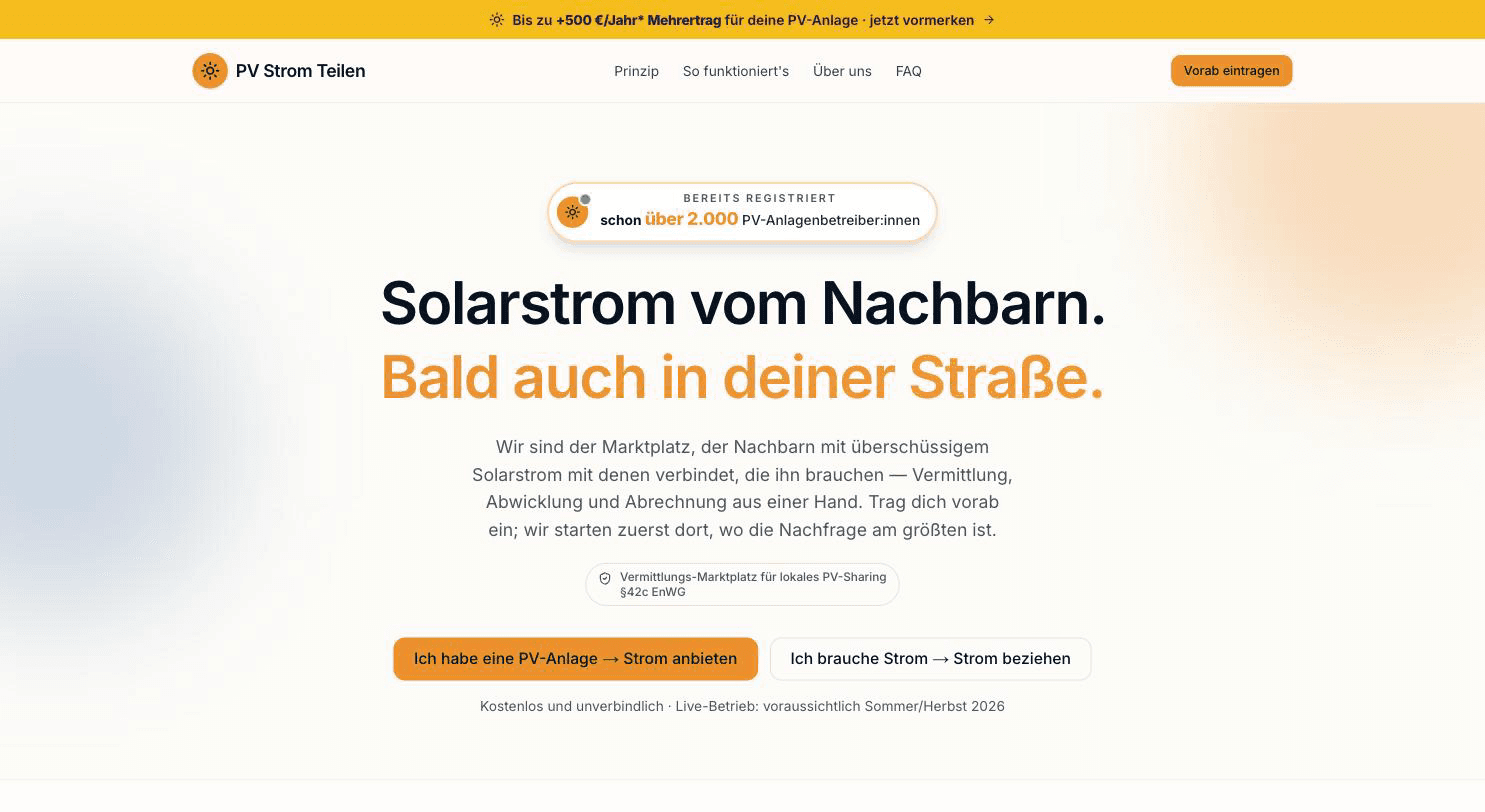 PV Strom Teilen Screenshot 1