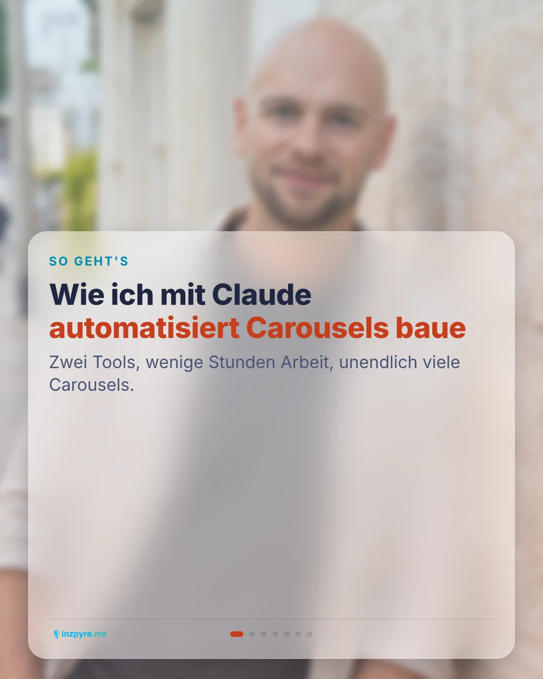 Cover-Slide eines mit carousel-inzpyre gebauten Instagram-Carousels