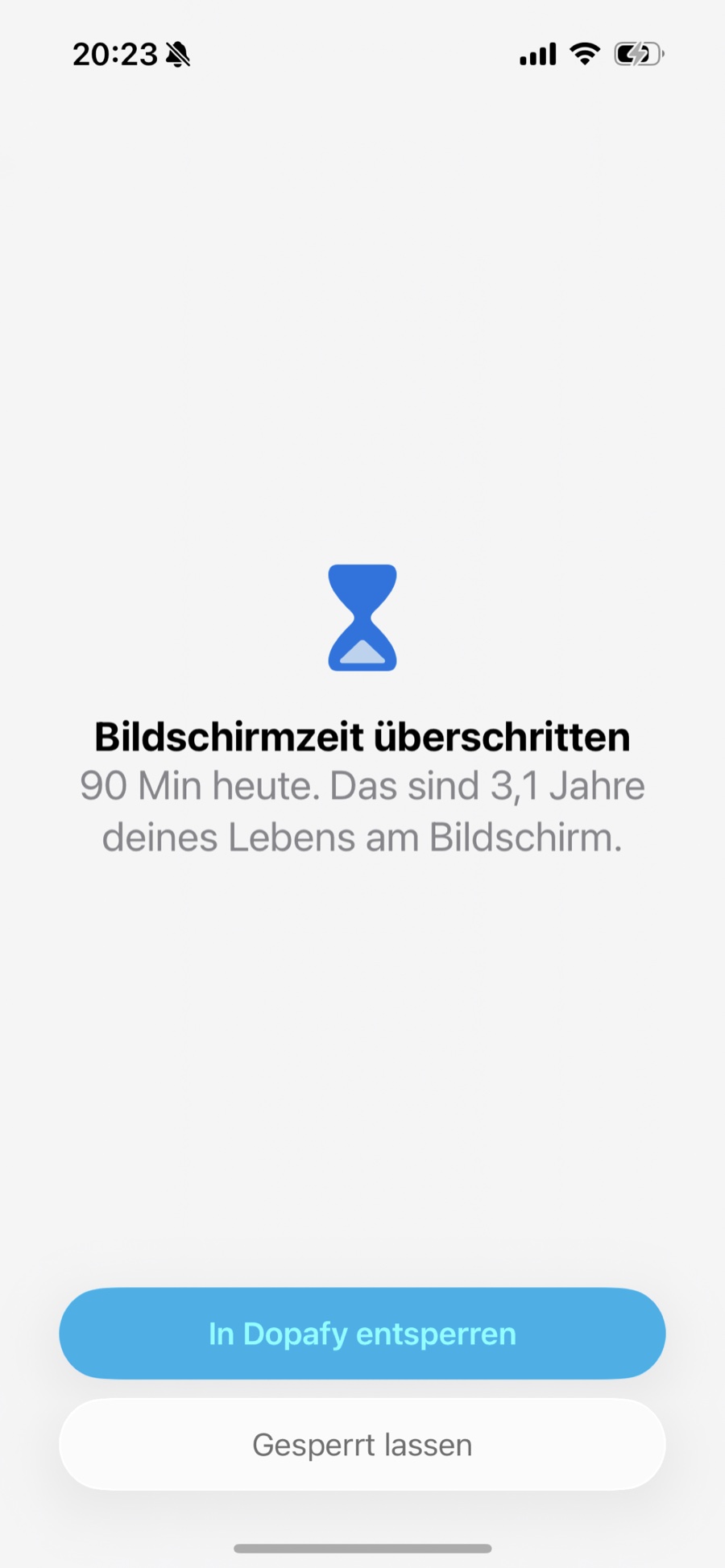 Dopafy screen-time lock