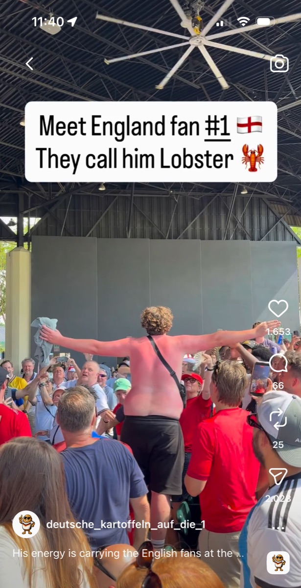 Reel: English super fan „Lobster“